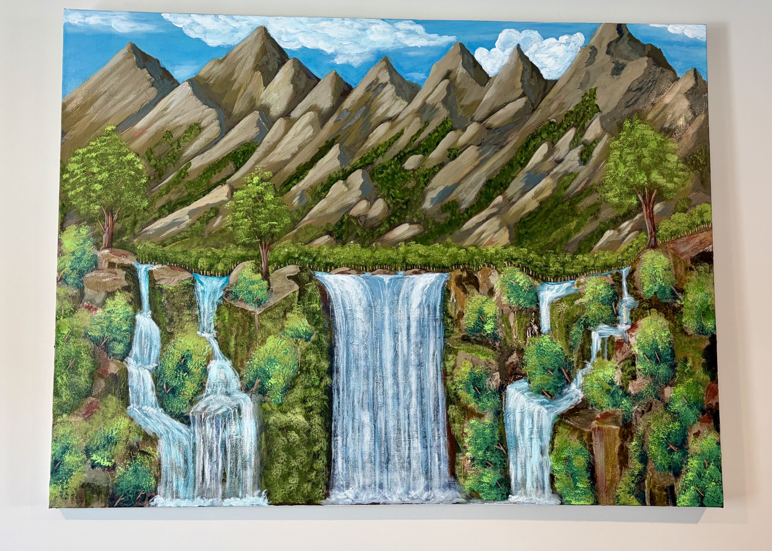 Cascade Waterfall and Misty Pines